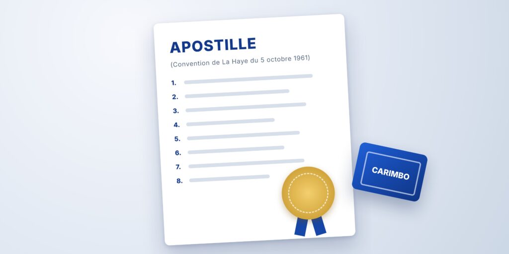 Documento com Apostila de Haia e selo