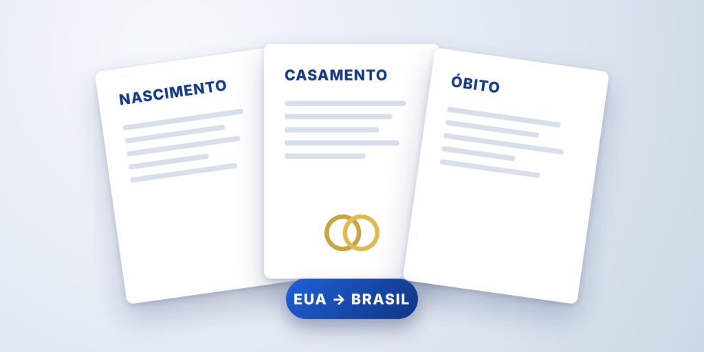 Certidões de nascimento, casamento e óbito